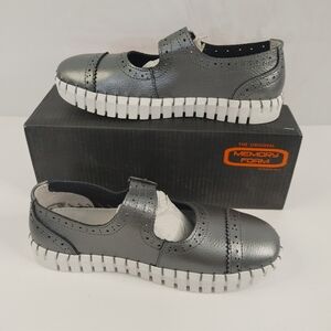 Bernie Mev TWK75 Mary Jane Shoes Gunmetal Metallic Size EU 34 NWT